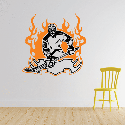 Image of Hockey Wall Decal - Vinyl Sticker - Car Sticker - Die Cut Sticker - SMcolor005