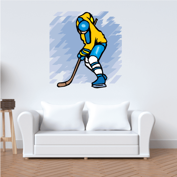 Image of Hockey Wall Decal - Vinyl Sticker - Car Sticker - Die Cut Sticker - SMcolor010