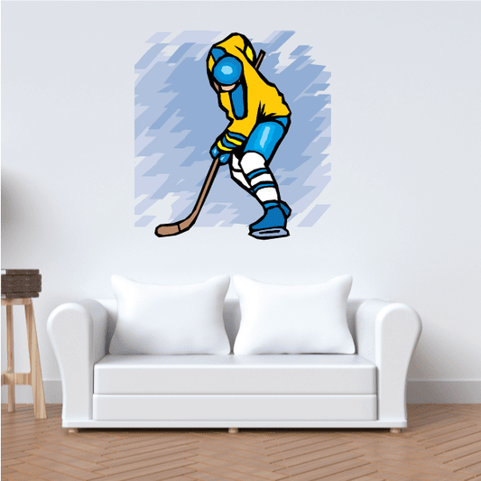 Image of Hockey Wall Decal - Vinyl Sticker - Car Sticker - Die Cut Sticker - SMcolor010