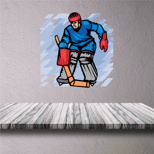 Image of Hockey Wall Decal - Vinyl Sticker - Car Sticker - Die Cut Sticker - SMcolor011