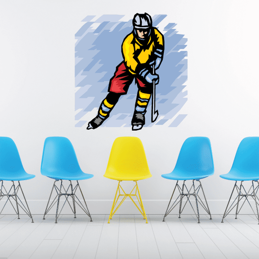 Image of Hockey Wall Decal - Vinyl Sticker - Car Sticker - Die Cut Sticker - SMcolor018