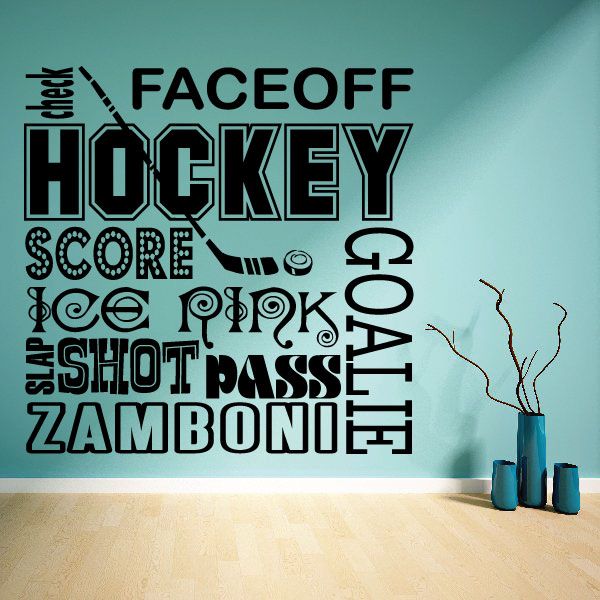 Image of Hockey Word Collage Decal