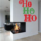HOHOHO printed wall decal with red and green holiday lettering