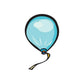 Flying balloon sticker with blue balloon and curled yellow ribbon tail