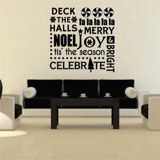 Image of Holiday Typography Decal