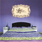 Ornate rectangular wall sticker with "with Love" in a decorative scroll frame