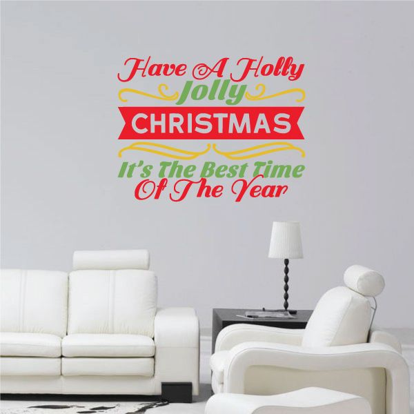 Image of Holly Jolly Christmas Printed Decal