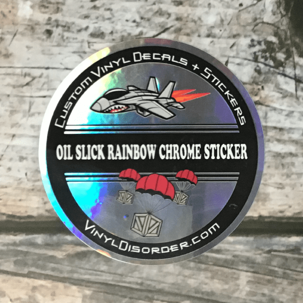 Image of Holographic Oil Slick Chrome Sticker Vinyl