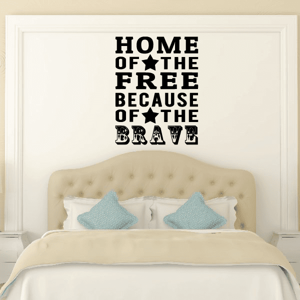 Image of Home Of The Free Wall Decal