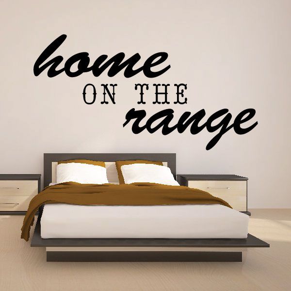 Image of Home on the range Wall Decal - Vinyl Decal - Wall Quote - Mv015