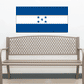 Honduras flag rectangular sticker with blue, white stripes and five stars