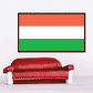 Hungary flag sticker, rectangular with red, white, and green stripes