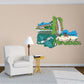 Honolulu sticker with colorful Hawaii map outline and script lettering
