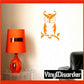 Orange owl wall decal with stylized wings and head