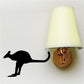 Black hopping kangaroo wall decal silhouette