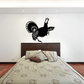 Black hopping turkey hen decal silhouette