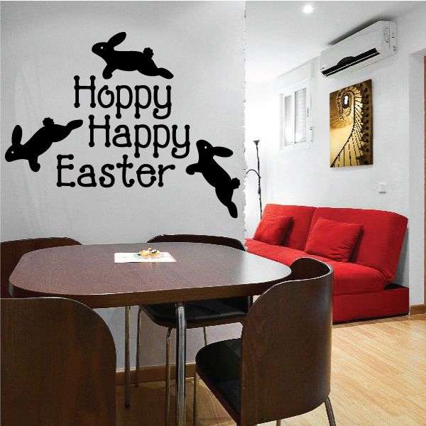 Image of Hoppy Happy Easter Bunnies Decal