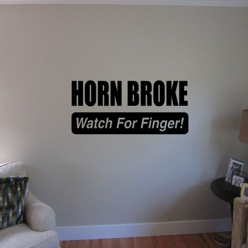 Image of Horn Broke Watch For Finger Decal