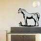Horse and cactus sticker featuring a standing white horse with green cactus