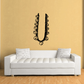 Black ornamental horseshoe bell decal with curled scrolls and bell accents
