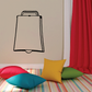 Black horse neck bell decal outline, wall-mounted decor sticker