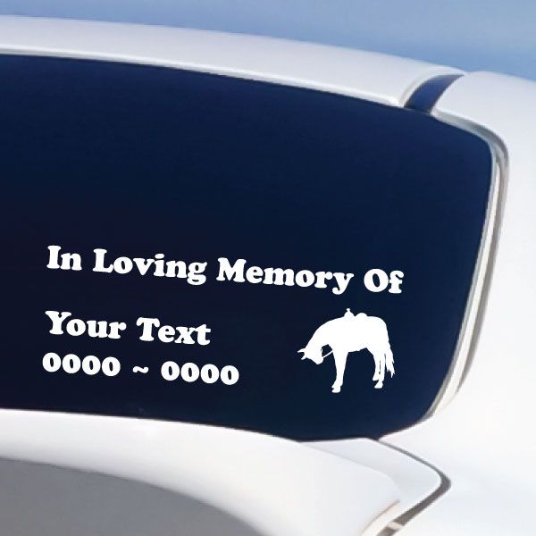 Image of Horse Praying Custom In Loving Memory Decal