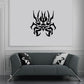 Abstract insect-style wall decal, black jointed pattern
