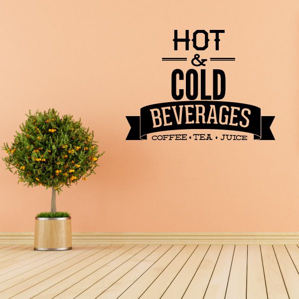 Image of Hot and Cold Beverages Decal