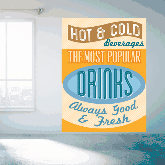 Image of Hot And Cold Beverages The Most Popluar Drinks Sticker