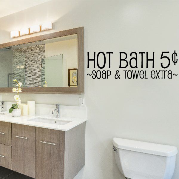 Image of Hot Bath 5c Soap & Towel Extra Wall Decal