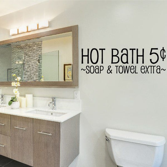 Image of Hot Bath 5c Soap & Towel Extra Wall Decal