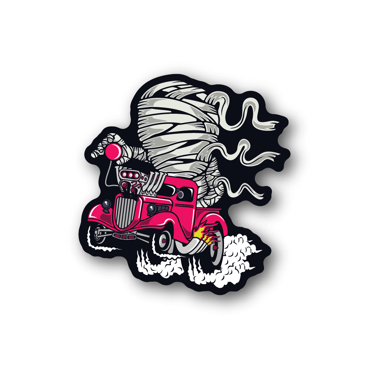 Image of Hot Rod Mummy Sticker