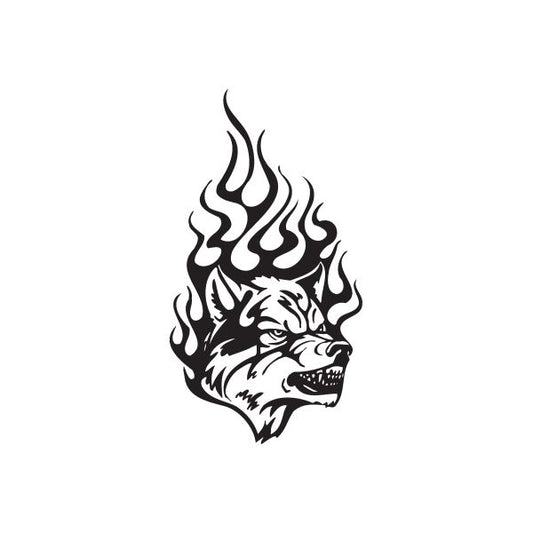 Image of Hot Timber Wolf Head Decal