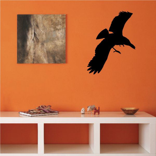 Image of Hovering Crow Silhouette Decal