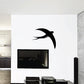 Black hovering swallow wall decal
