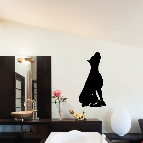 Image of Howling Boxer Dog Decal