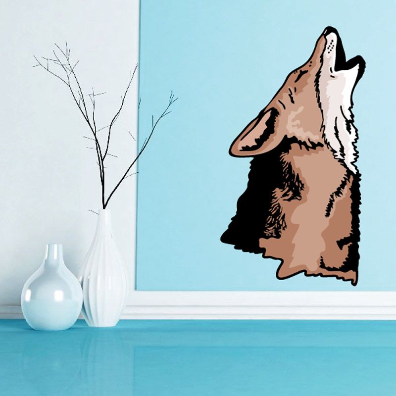 Image of Howling Wolf Head Sticker