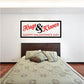 Valentine’s Day wall decal with “Hugs & Kisses” and “Happy Valentine’s Day” text