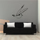Shore bird decal with black flying bird outline and wings spread