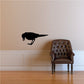 Bird flying home wall decal, black bird silhouette with wings spread