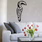 Toucan wall decal with black outline, perched bird design