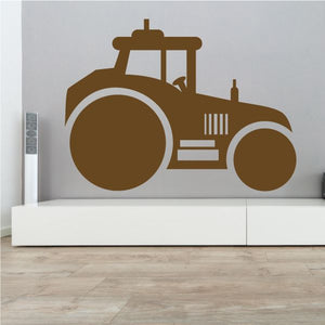 Brown tractor decal with front grille detail