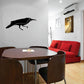 Black hunched walking seagull wall decal silhouette