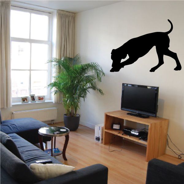 Black dog silhouette wall decal