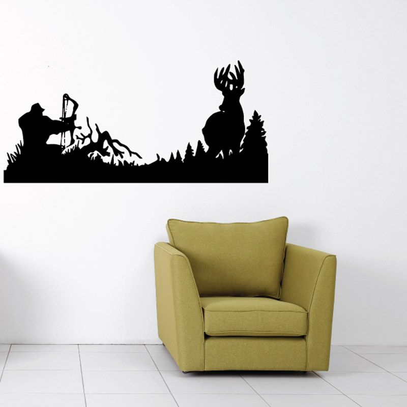 Image of Hunter and Deer Decal