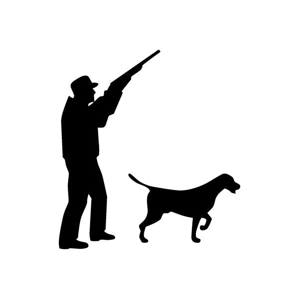 Image of Hunter Rifle Dog Wall Decal - Vinyl Decal - Car Decal - DC0041