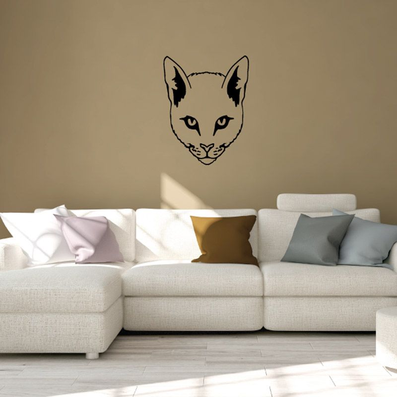 Image of Hunting Cat Head Decal