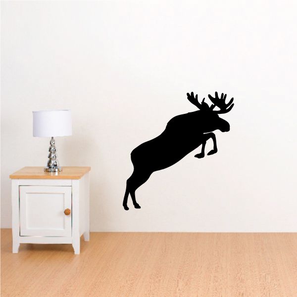 Image of Hurdling Moose Decal