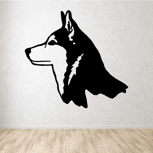 Image of Husky Wolf Head Decal