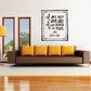 Wall decal with ornate quote lettering: I Am Not Afraid I was born to do this.